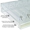 Azar Displays Adjustable Short Divider Bin Cosmetic Tray w Pushers - Customize Slot Size to Product, Clear, 2-Pack 225830-SHORT-CLR-2PK - alternate 2
